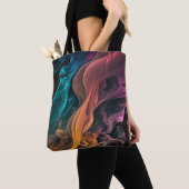Tote Bag Motif de fumée couleur artistique (De près)