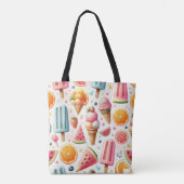 Tote Bag Motif de glaces sucrées (Dos)