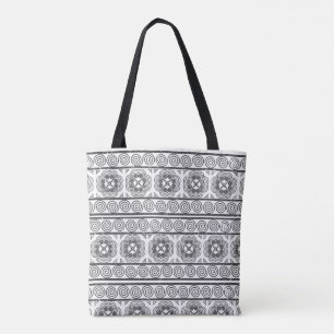 Tote Bag Motif de Hmong dans Fourre-tout gris