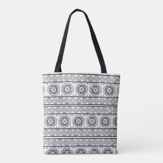 Tote Bag Motif de Hmong dans Fourre-tout gris