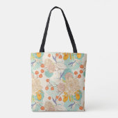 Tote Bag Motif de jardin fleuri coloré (Dos)