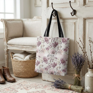 Tote Bag Motif de journal floral vintage