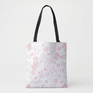 Tote Bag motif de kawaii avec le griffonnage