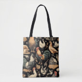 Tote Bag Motif de la ferme de poulet Retro (Devant)