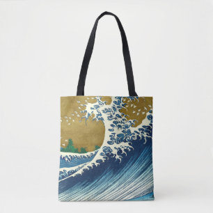 Tote Bag Motif de la Grande Vague de Hokusai : Art Ukiyo-e