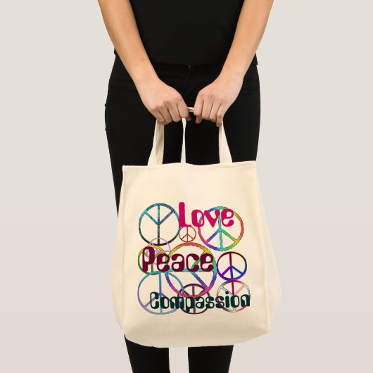 Tote Bag Motif de la hanche des signes de paix (Devant (produit))
