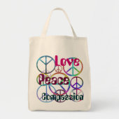 Tote Bag Motif de la hanche des signes de paix (Devant)