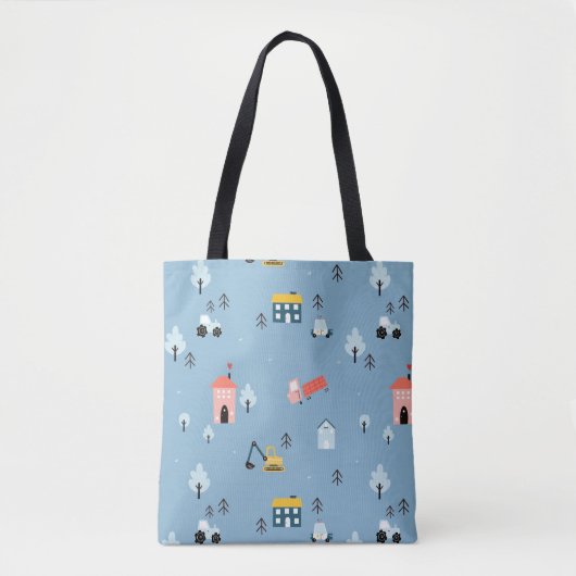 Tote Bag Motif de la scène du Doodle Town (Devant)