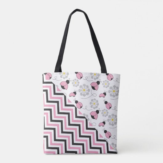 Tote Bag Motif de Ladybug rose (Dos)