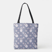 Tote Bag Motif de lamas et de fleurs (Dos)