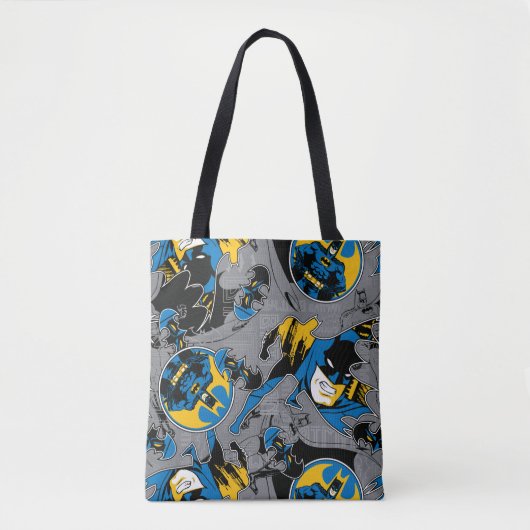 Tote Bag Motif de lancer à fond Batman (Devant)