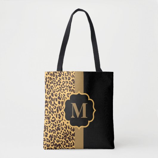 Tote Bag Motif de léopard (Devant)