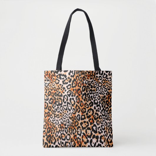 Tote Bag Motif de léopard, dessin à la main (Devant)