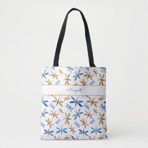 Tote Bag Motif de libellules inspirant illustré à la main