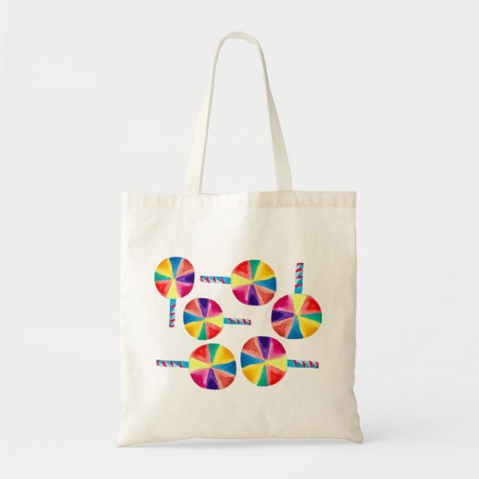 Tote Bag Motif de lollipops colorés (Devant)