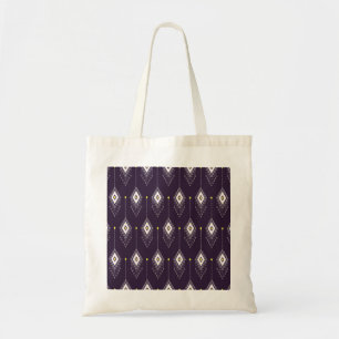 Tote Bag Motif de lustre Ikat : Conception Vintage de texti