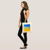 Tote Bag Motif de maillage géométrique bleu jaune Ukraine (Devant (modèle))