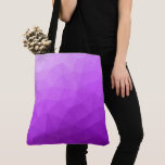 Tote Bag Motif de maillage géométrique dégradé de lavande v<br><div class="desc">Maillage géométrique triangulaire avec dégradé sombre de lavande violet rose clair à foncé.</div>