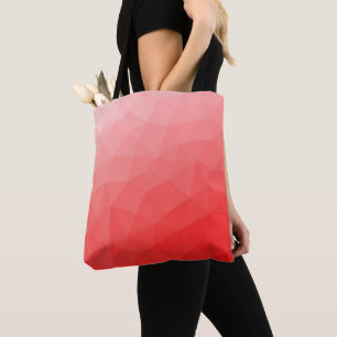 Tote Bag Motif de maillage géométrique dégradé rouge