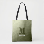 Tote Bag Motif de maille géométrique vert clair de l'armée  (Devant)