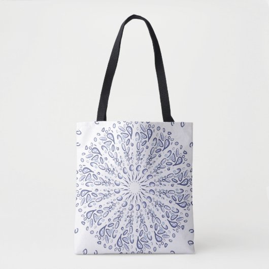 Tote Bag Motif de mandala bleu (Devant)