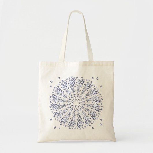 Tote Bag Motif de mandala bleu (Devant)