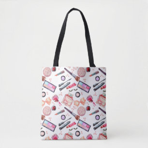 Tote Bag Motif de maquillage d'aquarelle