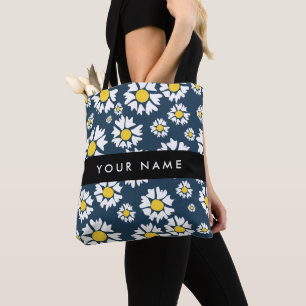 Tote Bag Motif de marguerite, marguerites blanches, Votre n