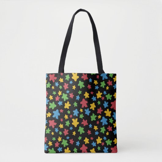 Tote Bag Motif de membre de couleur noire (Devant)