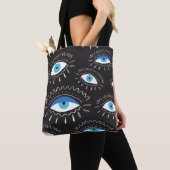 Tote Bag Motif de mode pour les yeux tribaux (De près)
