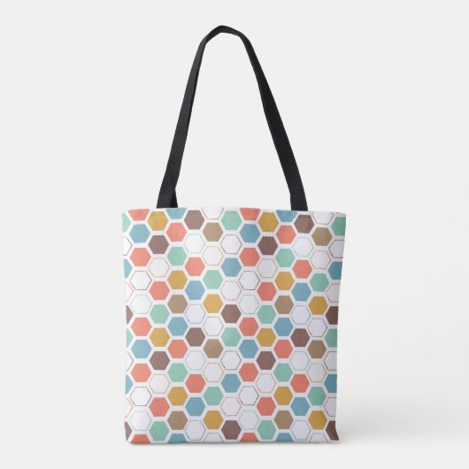 Tote Bag Motif de module de ruche d'abeille (Dos)