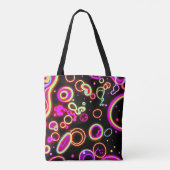 Tote Bag Motif de néon vibrant (Dos)
