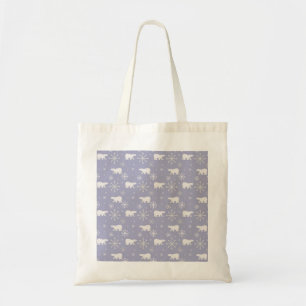 Tote Bag Motif de Noël avec ours polaires et flocons de nei