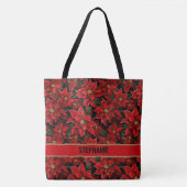 Tote Bag Motif de Noël des Fêtes Rouges (Devant)