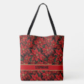 Tote Bag Motif de Noël des Fêtes Rouges (Dos)