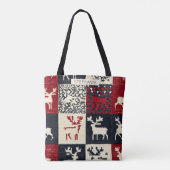 Tote Bag Motif de Noël en Patchwork | Rustique (Dos)