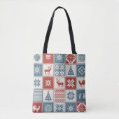 Tote Bag Motif de Noël en patchwork. Traditionel  (Devant)