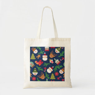 Tote Bag Motif de Noël festif, design de vacances.