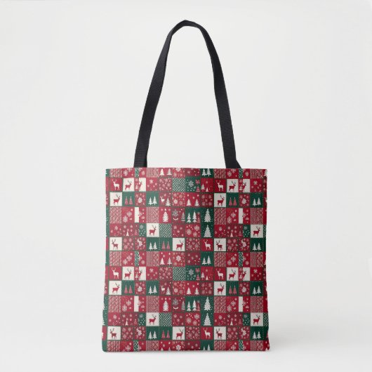 Tote Bag Motif de Noël vibrant (Devant)