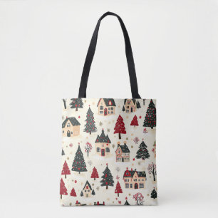 Tote Bag Motif de Noël vintage Woodland (9)