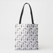 Tote Bag Motif de notes de musique mignonnes (Devant)