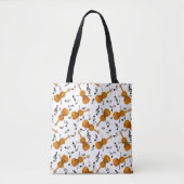 Tote Bag Motif de notes de musique violon (Devant)