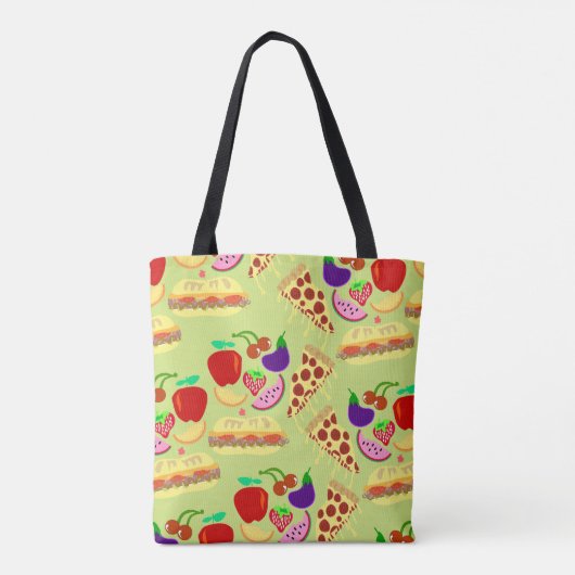 Tote Bag Motif de nourriture savoureuse Amusante Conception (Dos)