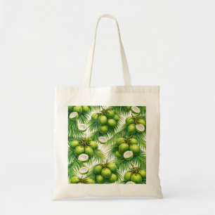 Tote Bag Motif de palmier à noix de coco verte