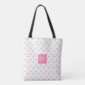 Tote Bag Motif de palmiers roses et verts (Dos)