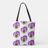Tote Bag Motif de pansement jaune et violet (Dos)