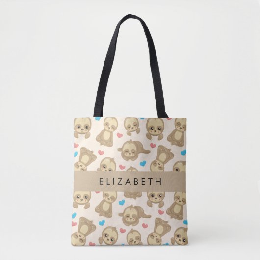 Tote Bag Motif De Parfums, Mignons Parfums, Coeurs, Votre N (Devant)