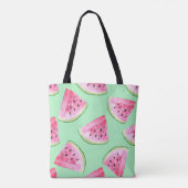 Tote Bag Motif de pastèque en Aquarelle Wa (Dos)
