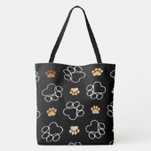 Tote Bag Motif de pattes de chien (Dos)