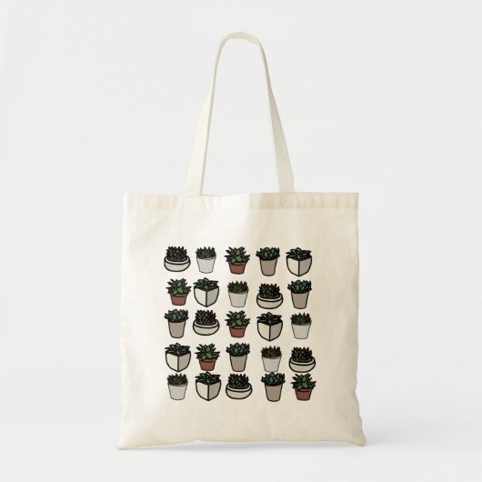 Tote Bag Motif de petite succulente mignonne (Devant)